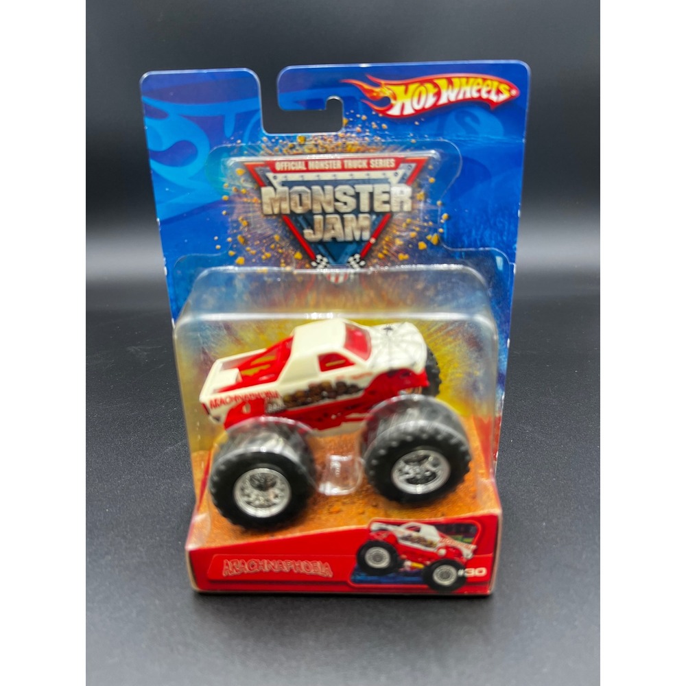Hot Wheels Monster Jam Arachnaphobia Die-Cast Monster Truck 1:64 Red White 2006